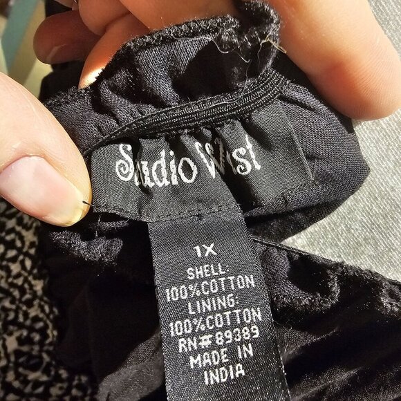 Studio West 1X Milkmaid 1960's 1970's Vintage Bolero Bodice Monochrome Feminine - Picture 4 of 12